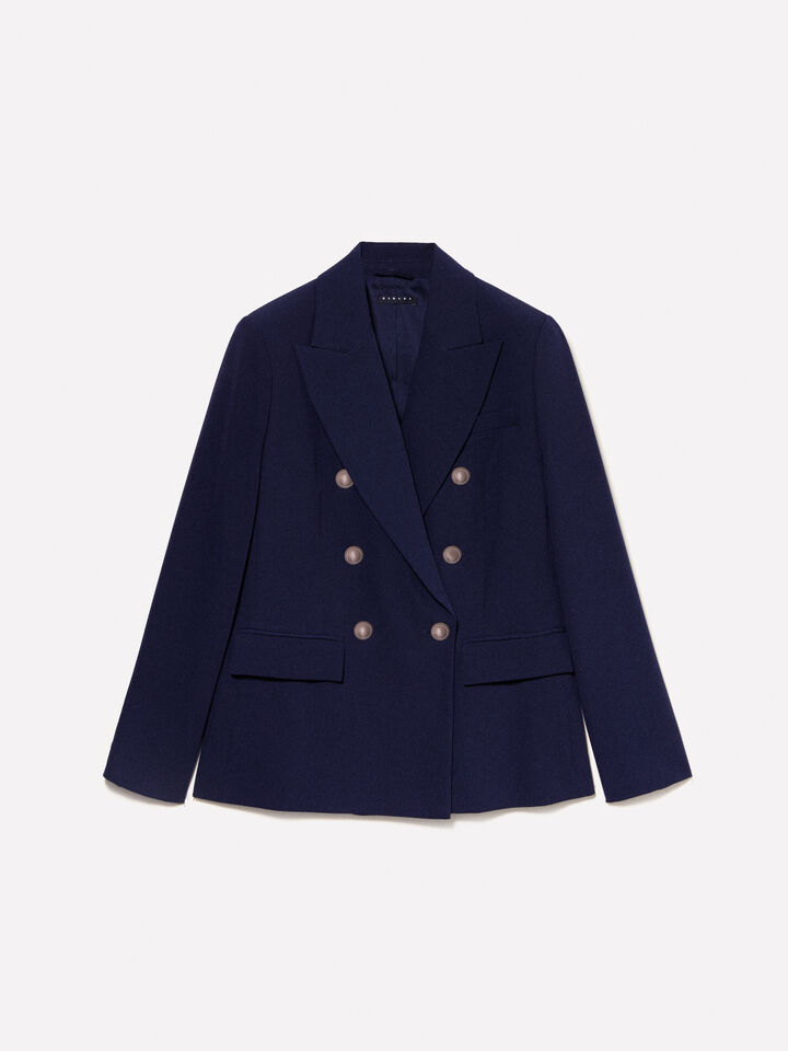 Blazer azul-escuro com botões gold - blazers para mulher - Azul-Escuro | Sisley image number 5